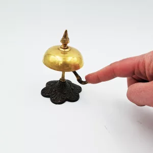 Antique hotel reception desk bell