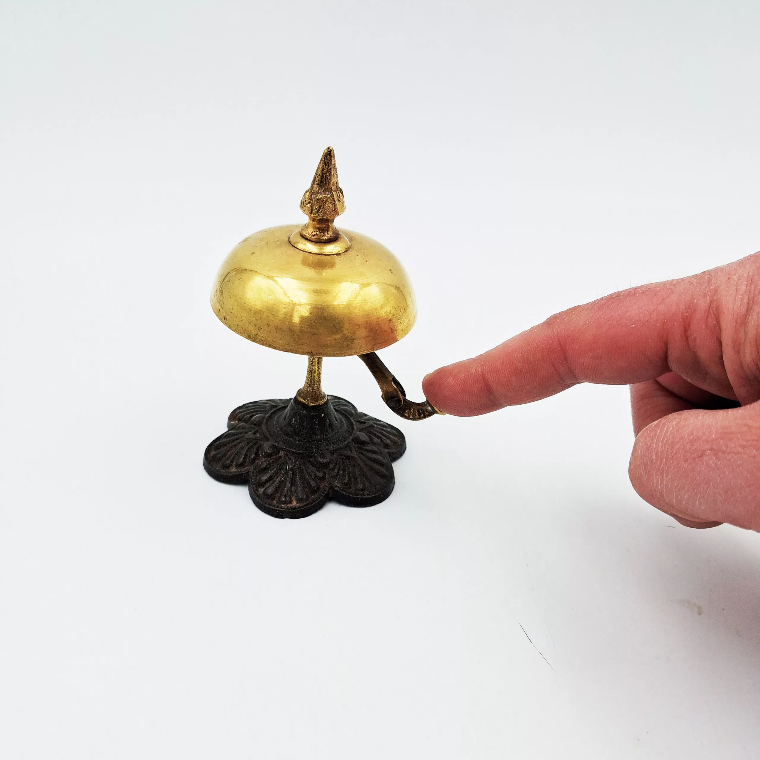 Antique hotel reception desk bell