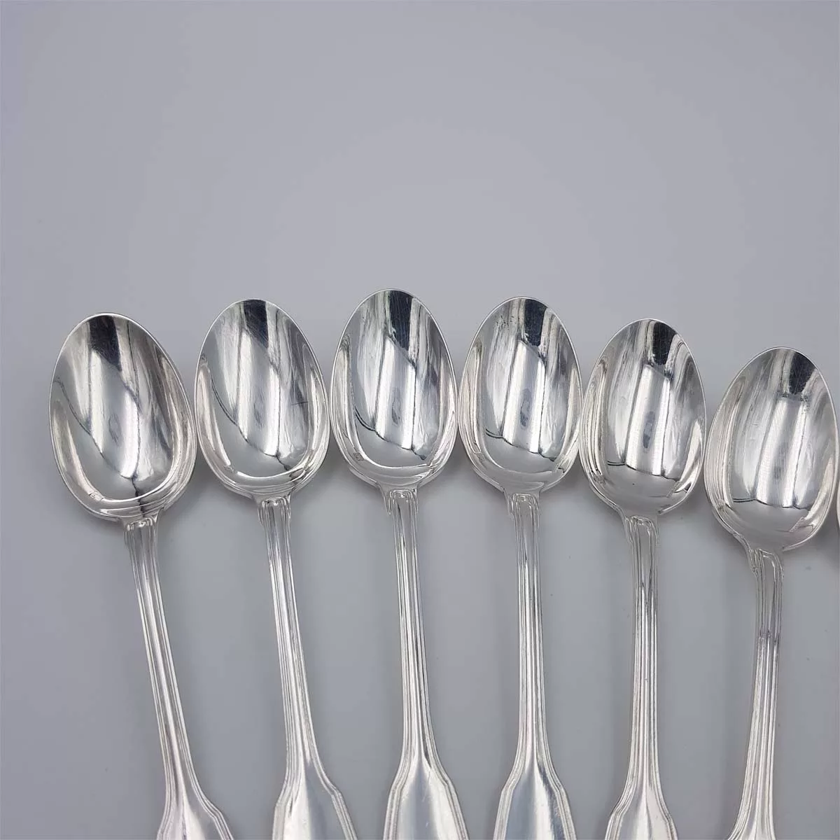 10 antique silver plated coffee spoons Boulenger France 1920