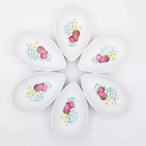 6 Avocado bowls Philippe Deshoulières limoges porcelain France