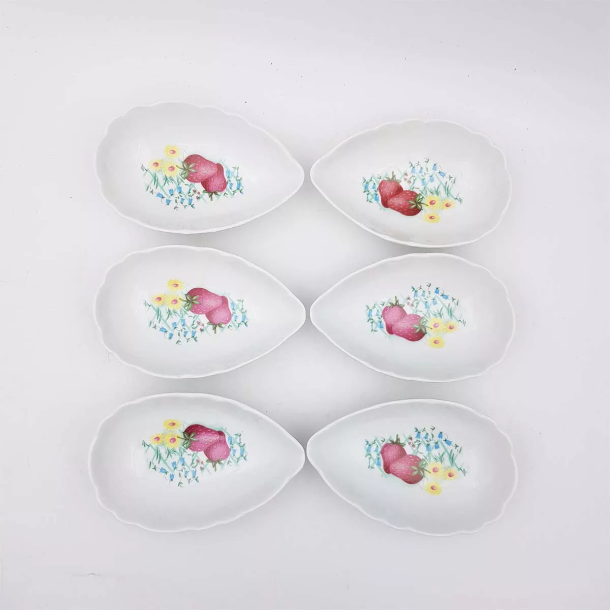 6 Avocado bowls Philippe Deshoulières limoges porcelain France