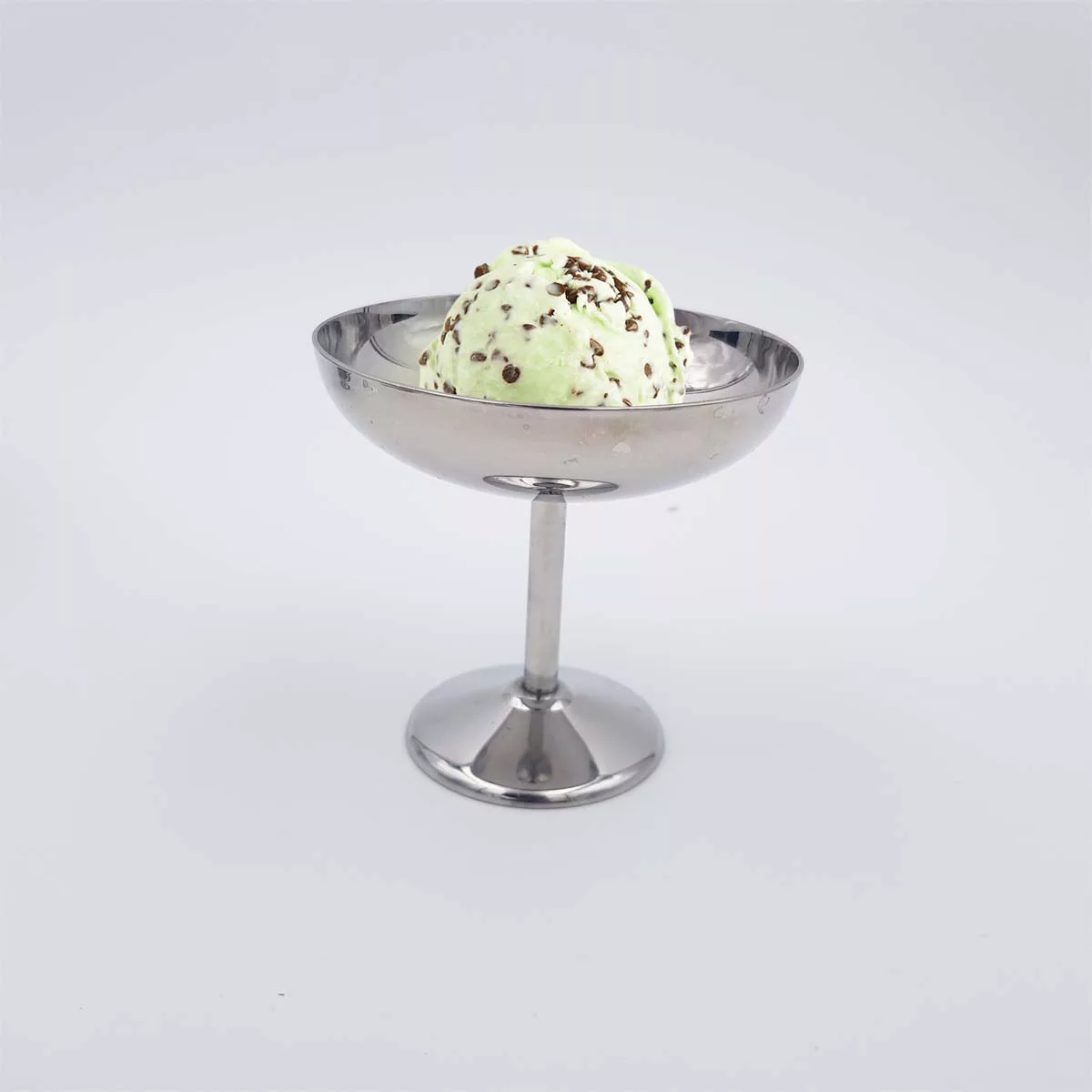 6x2oz vintage Dessert bowls Ice cream cups Champagne cups 1970 1980 stainless steel Guy Degrenne Boutique Bright 6cl