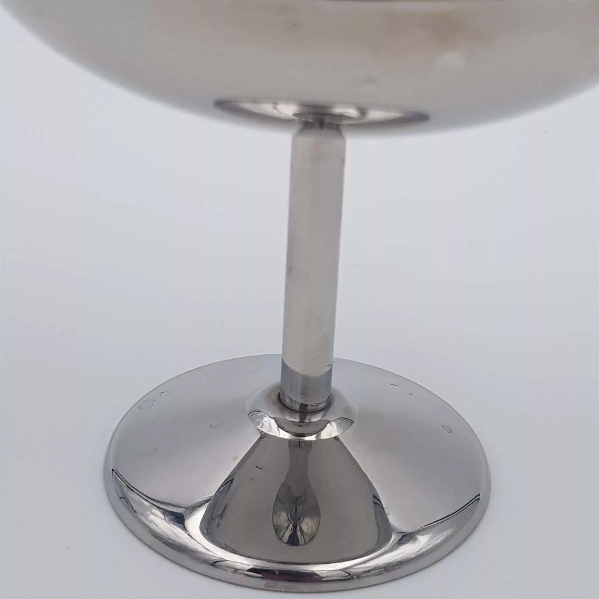 6x2oz vintage Dessert bowls Ice cream cups Champagne cups 1970 1980 stainless steel Guy Degrenne Boutique Bright 6cl