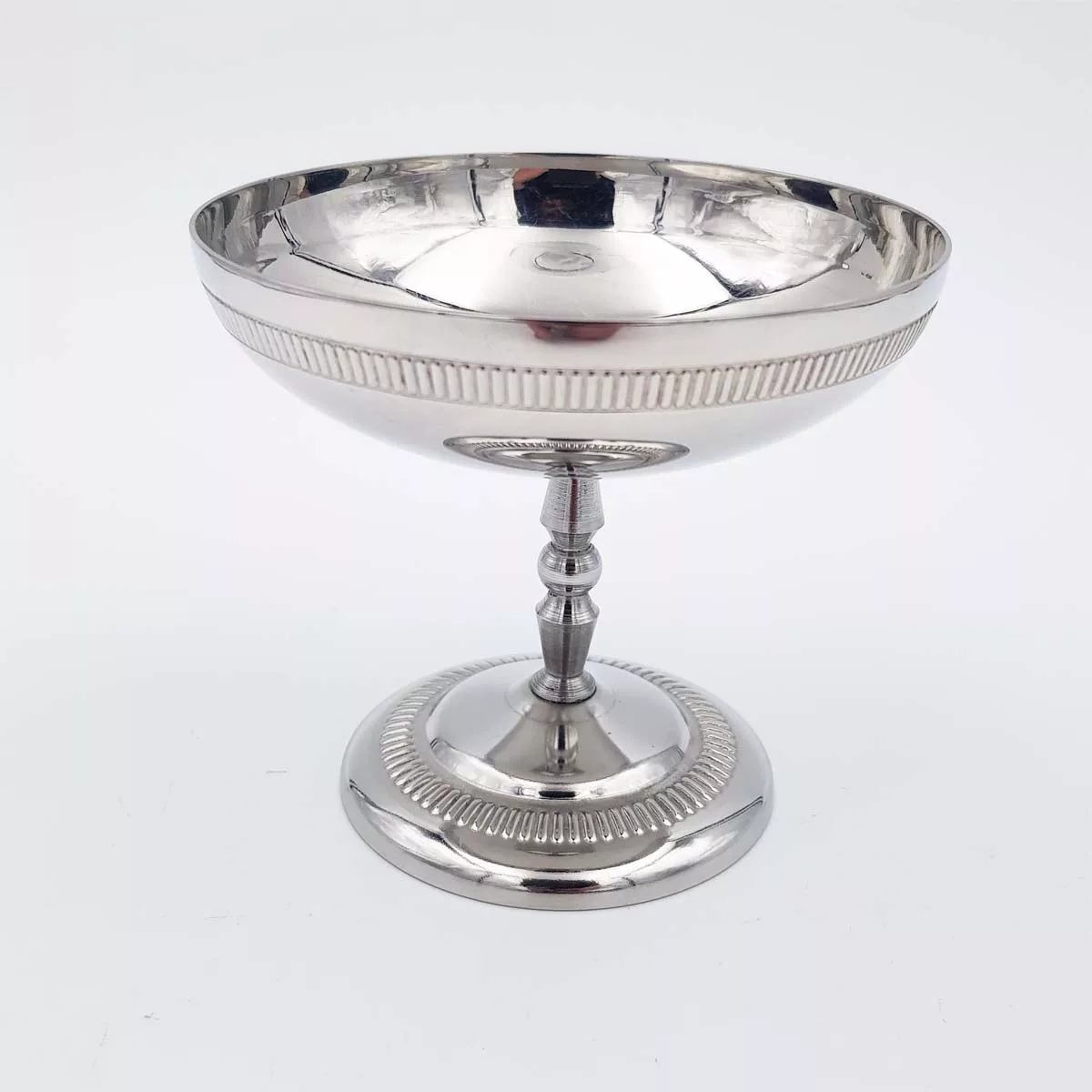 6x4oz vintage Dessert bowls Ice cream cups Champagne cups 1970 1980 stainless steel Jean Couzon Ambassador 12cl