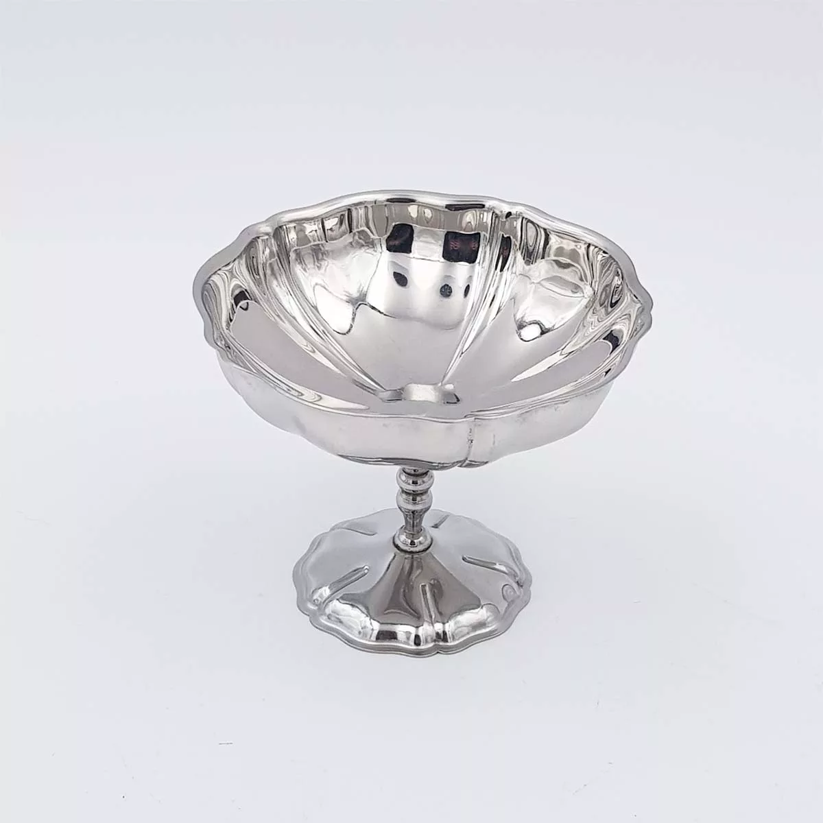 6x4oz vintage Dessert bowls Ice cream cups Champagne cups 1970 1980 stainless steel Jean Couzon Flora XL 12cl