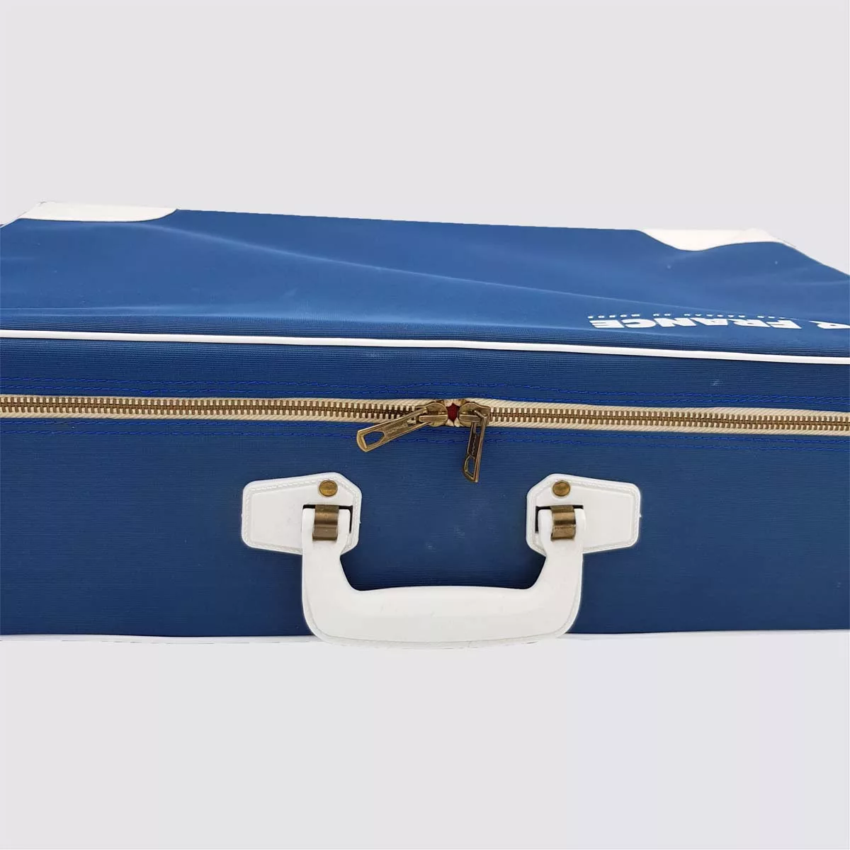 Air France 1970s vintage suitcase fabric and plastic