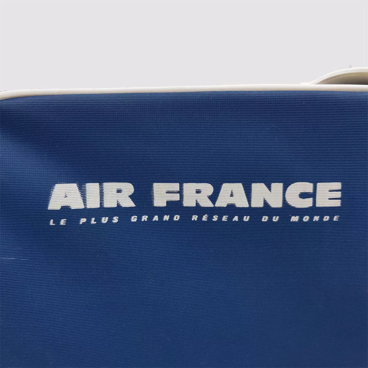 Air France 1970s vintage suitcase fabric and plastic