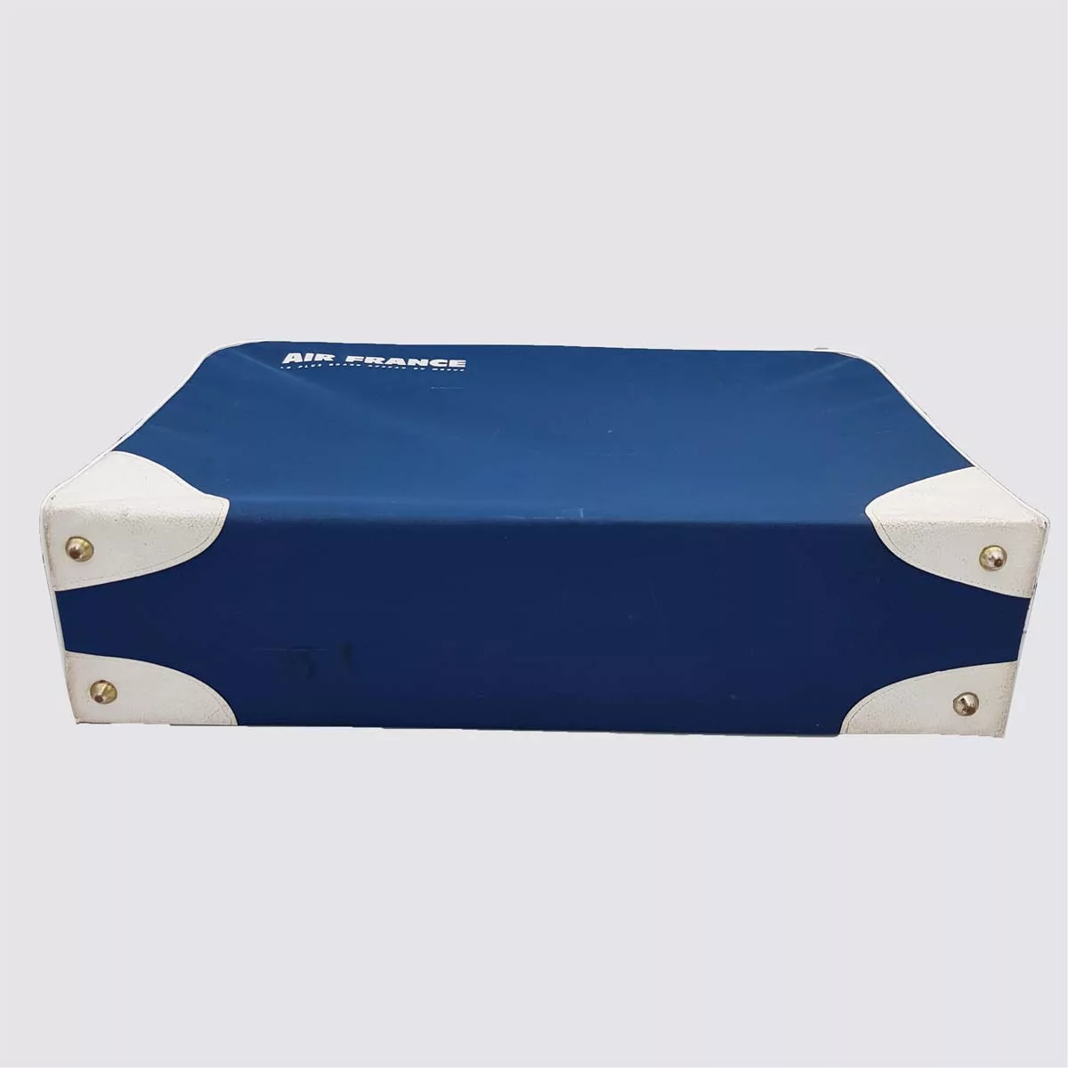 Air France 1970s vintage suitcase fabric and plastic