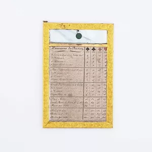 Antique Boston card game Payout table 1830