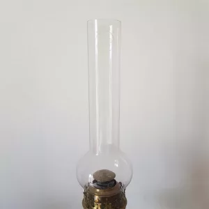 Antique oil lamp france 19th century brass cristal onyx