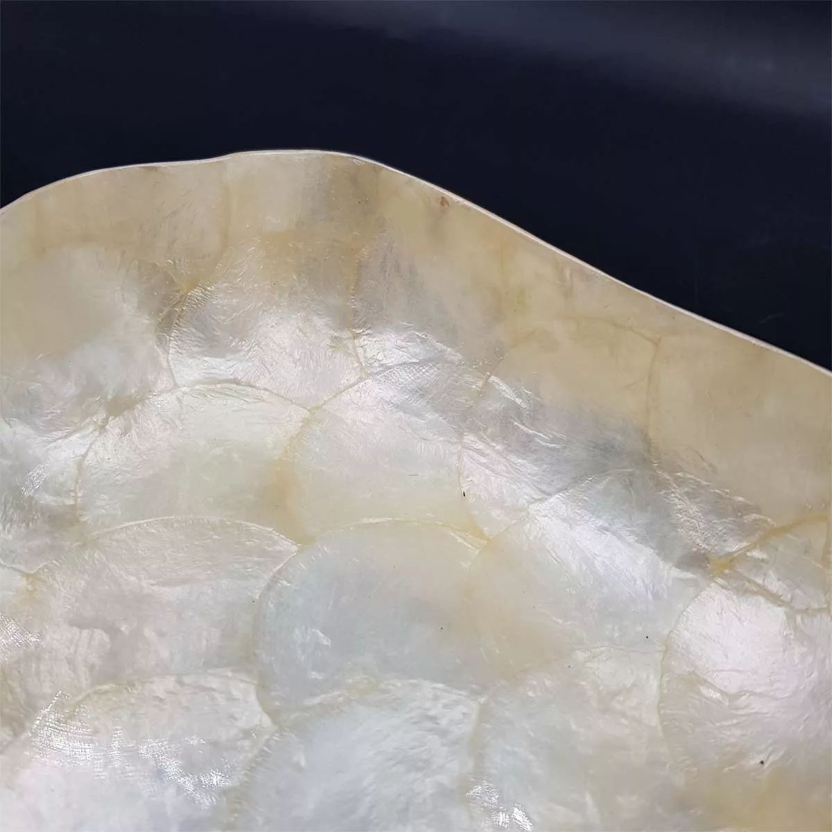 Aperitive serving set bowls and coasters mother of pearl vintage France