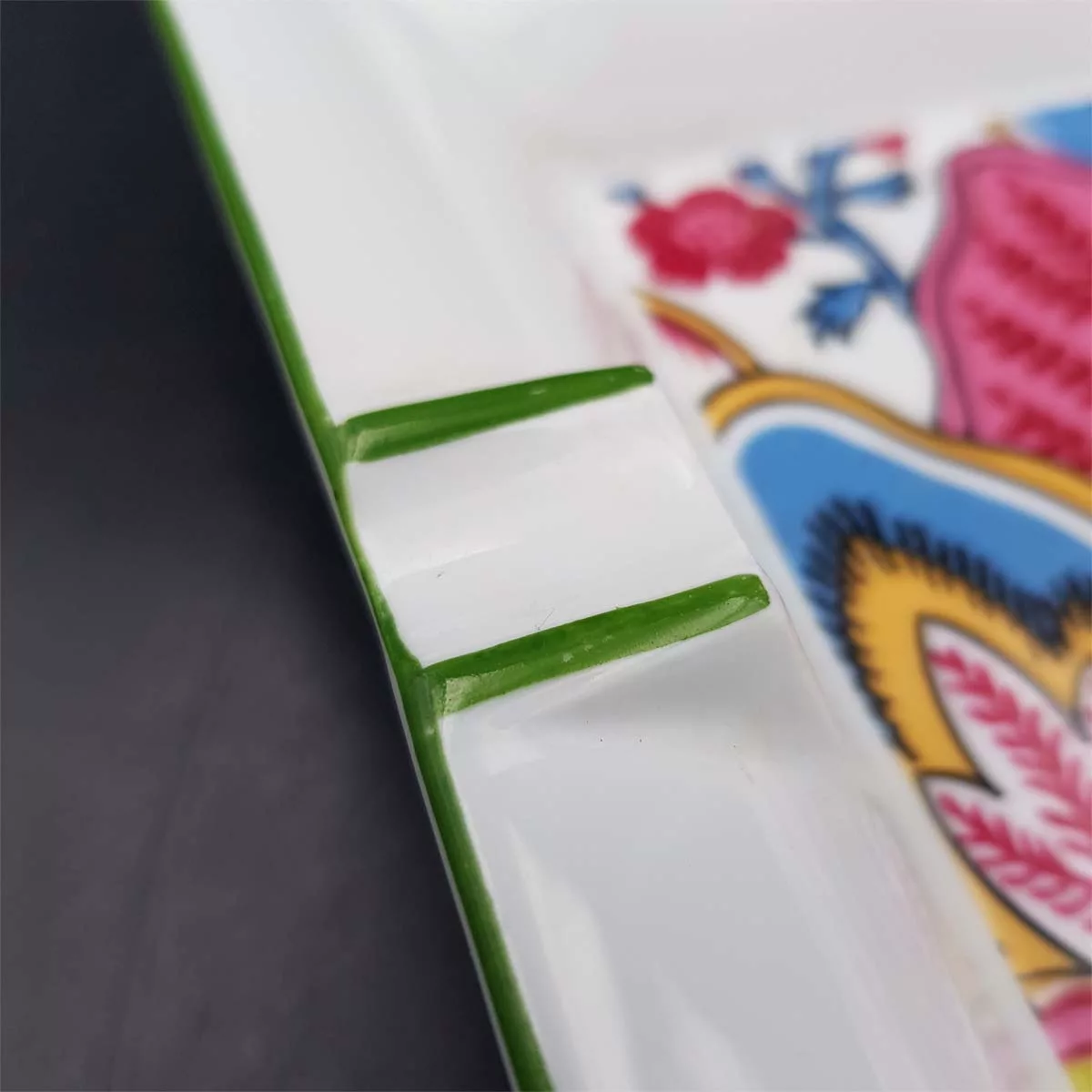 Big luxury ashtray limoges multicolor Philippe Deshoulières Patrick Frey Byzance