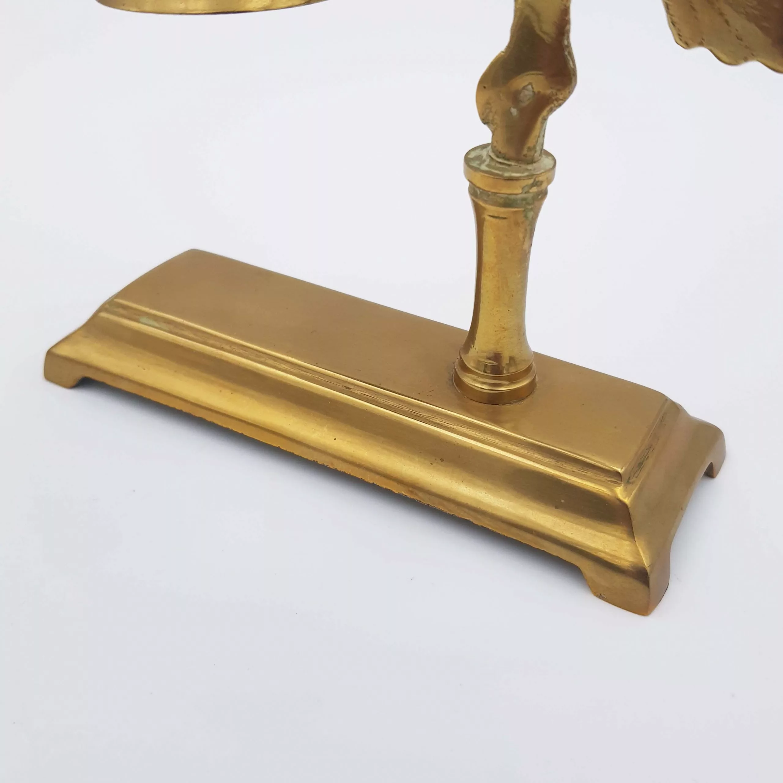 Brass chimes and mallet table bell decoration of a bird