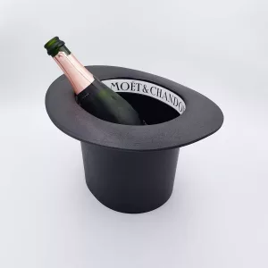 Champagne cooler Ice bucket shape of a top hat Moet & Chandon 1980 France
