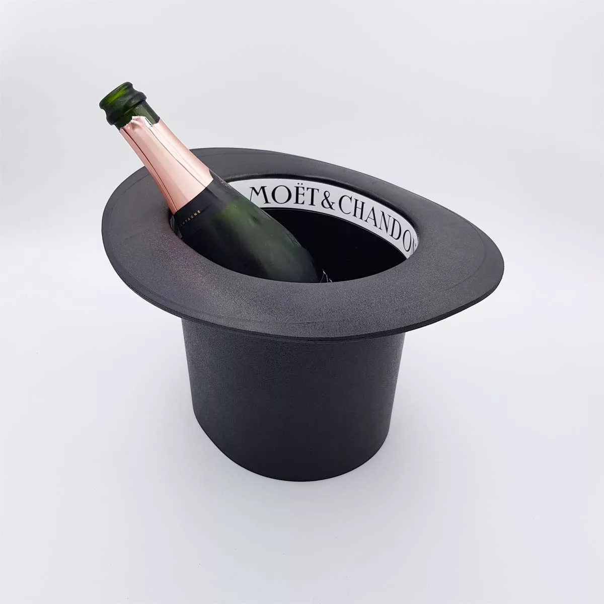 Champagne cooler Ice bucket shape of a top hat Moet & Chandon 1980 France
