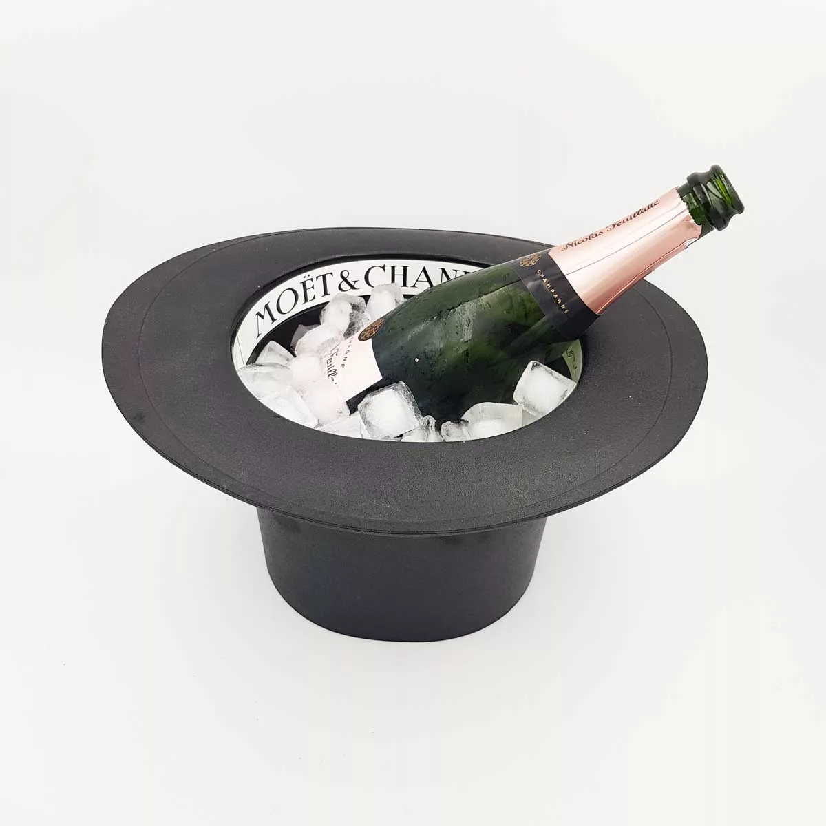 Champagne cooler Ice bucket shape of a top hat Moet & Chandon 1980 France