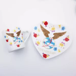 Coffee set Limoges Deshoulieres x Salvador Dali Auca shape of hearts