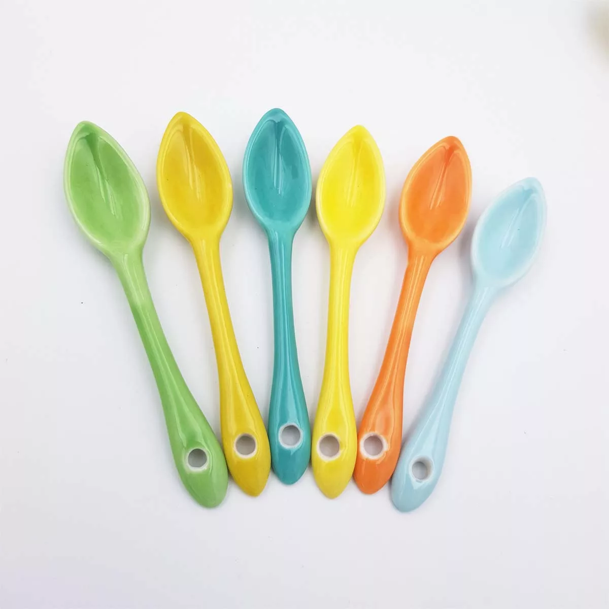 Multicolor coffee set 6p porcelain Genevieve Lethu Artist Collection