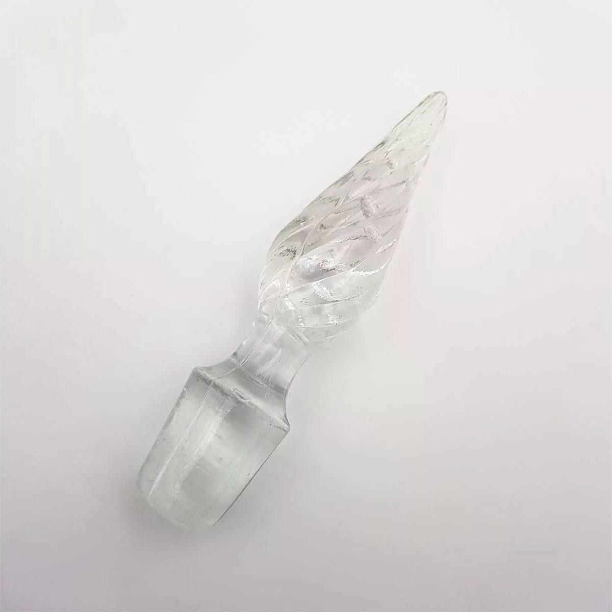 Pink cut glass decanter and 4 shot glasses vintage France