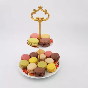 Vintage porcelaine cake stand 1970s seventies flowers Marktleuthen Bavaria