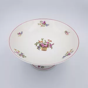 William Guerin antique 1910 Limoges porcelain jam bowl fruit dish floral deco