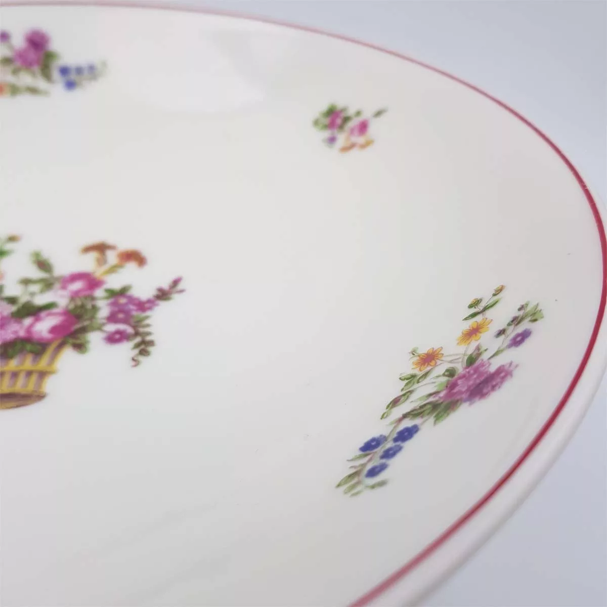 William Guerin antique 1910 Limoges porcelain jam bowl fruit dish floral deco