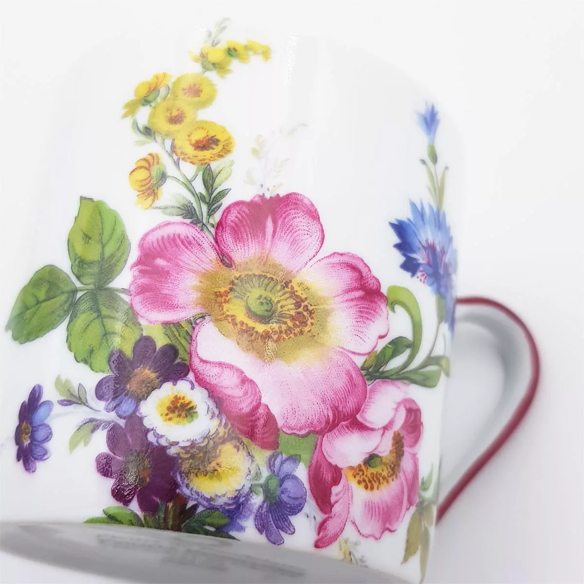 Coffee cup Tea cup porcelaine flower decoration Philippe Deshoulieres Fleurs de Baudelaire