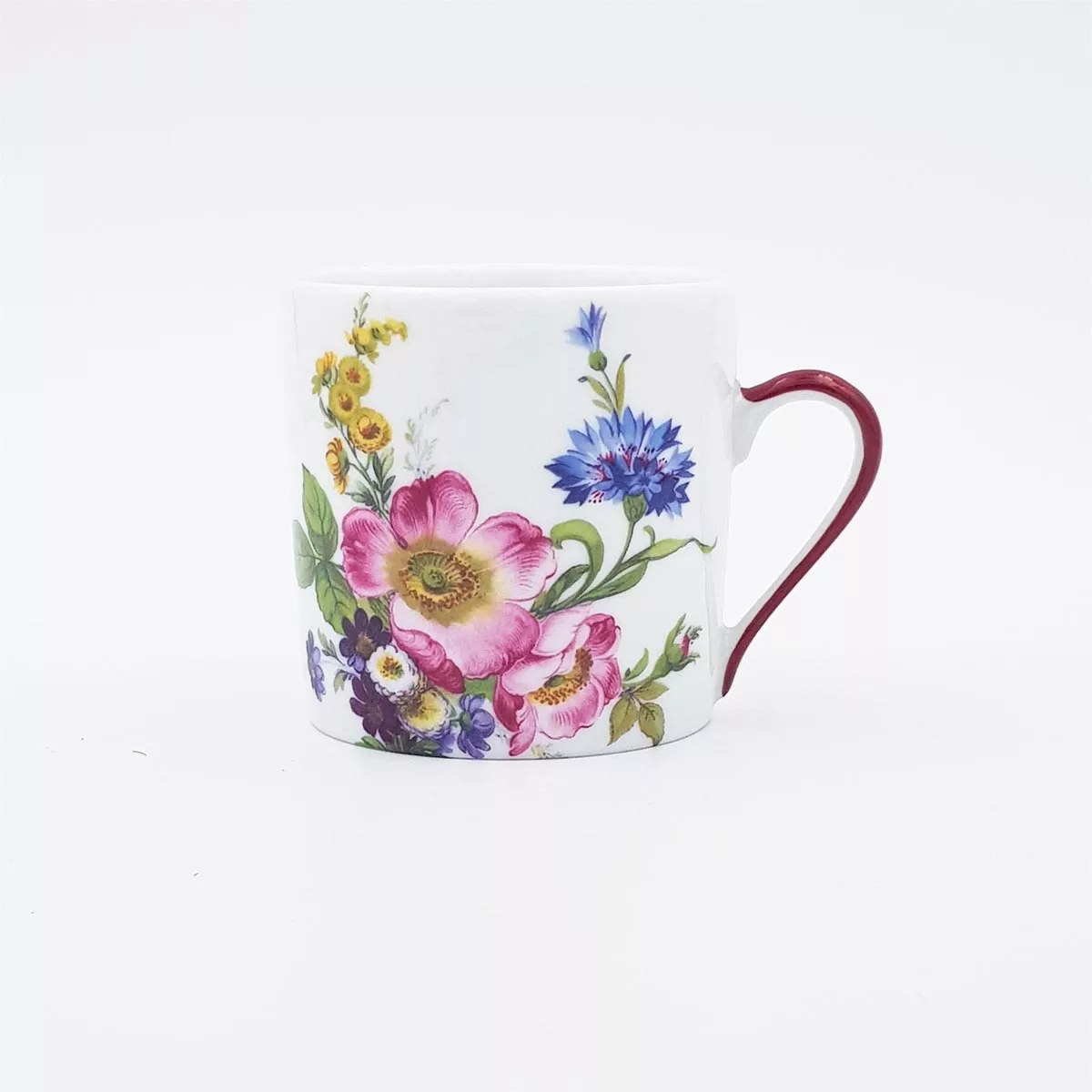 Coffee cup Tea cup porcelaine flower decoration Philippe Deshoulieres Fleurs de Baudelaire