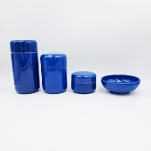 Paul Badié Plascassier Grasse poterie de la brague cobalt blue ceramic set