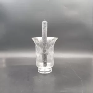 Crystal candleholder Saint-Louis France cut bubbles