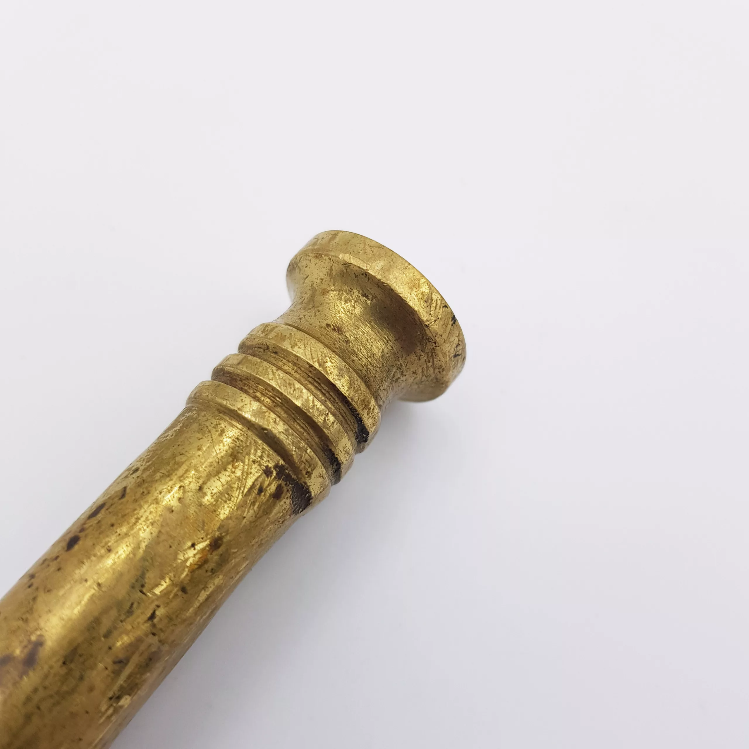 Vintage brass corkscrew shape of a giant key