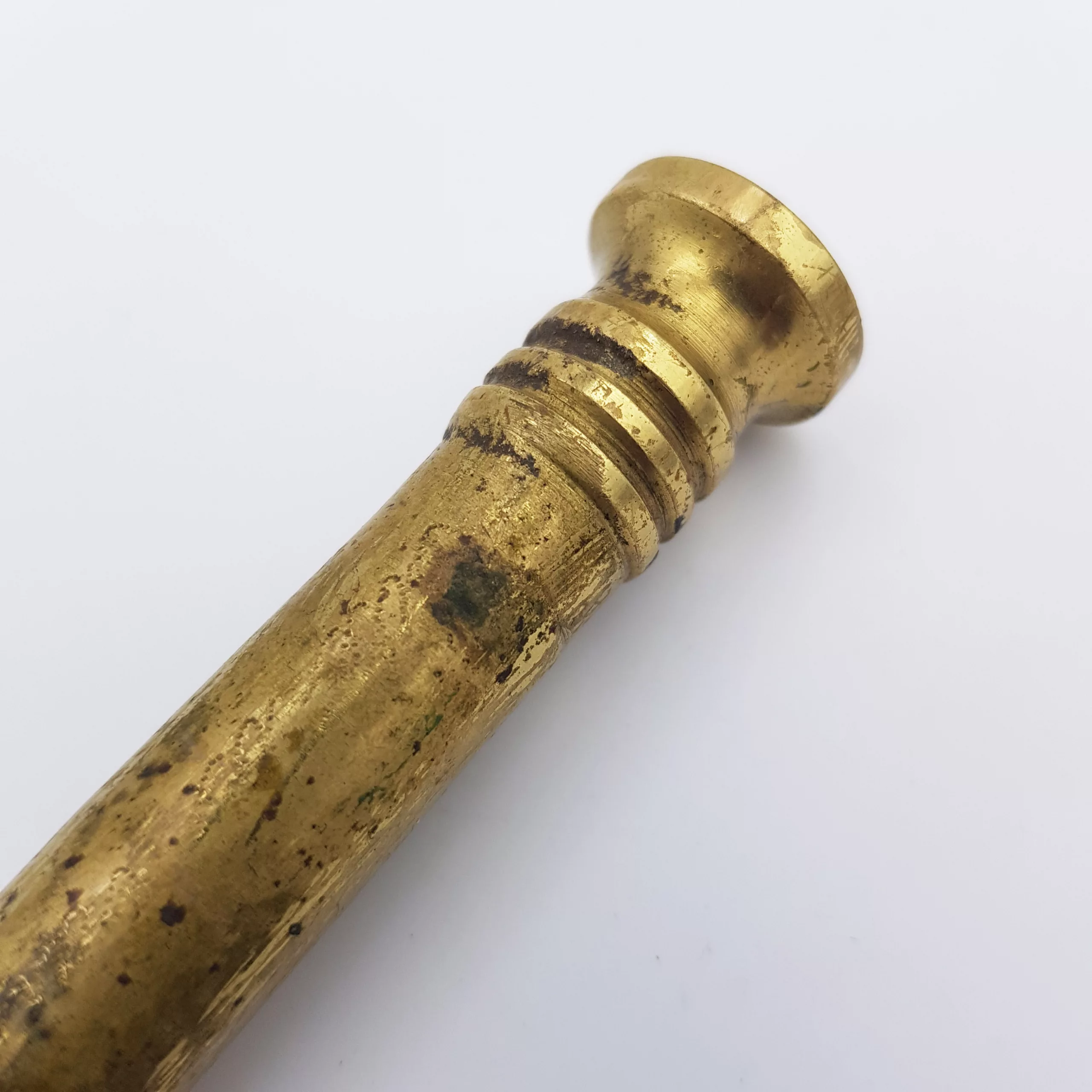 Vintage brass corkscrew shape of a giant key