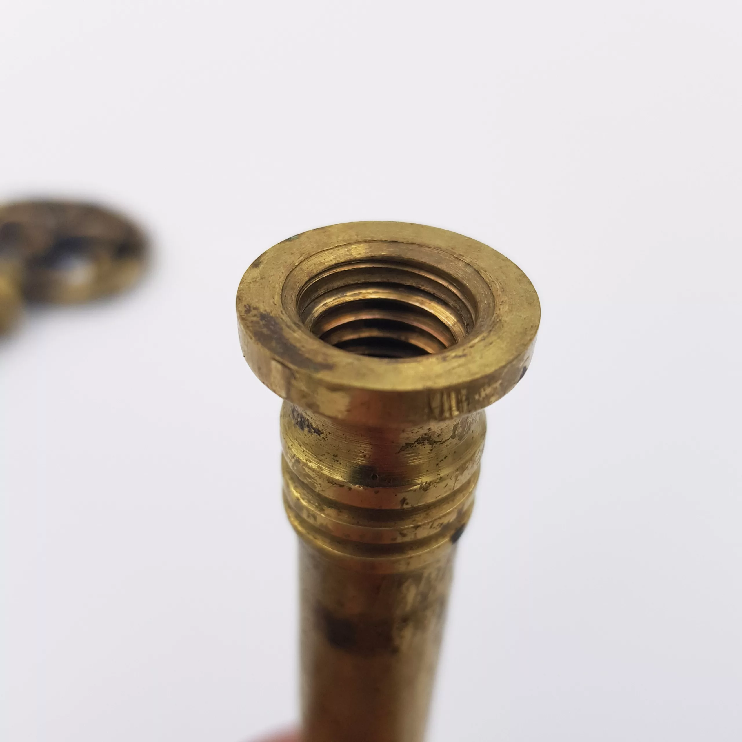 Vintage brass corkscrew shape of a giant key