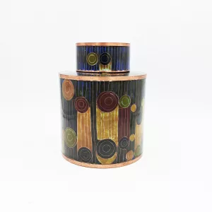 Fabienne Jouvin Small Tea Pot Rondo Cloisonne Enamel Copper Height 18cm