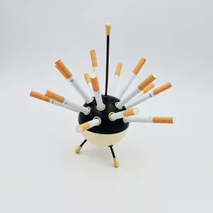 Vintage cigarettes dispenser Sputnik black & white